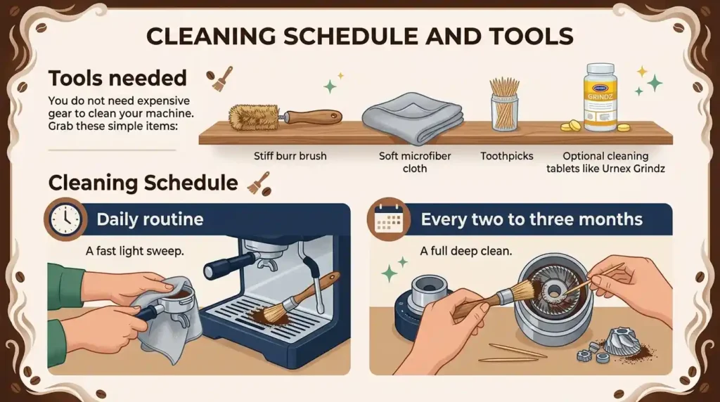 Cleaning Schedule and Tools