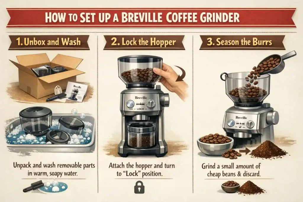 How to Set Up a Breville Coffee Grinder