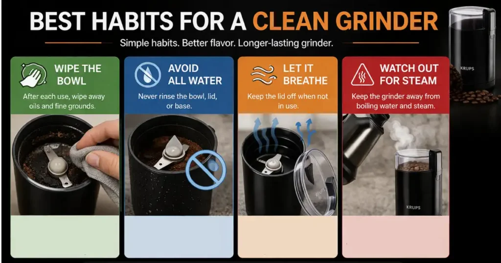 Best habits for a clean grinder