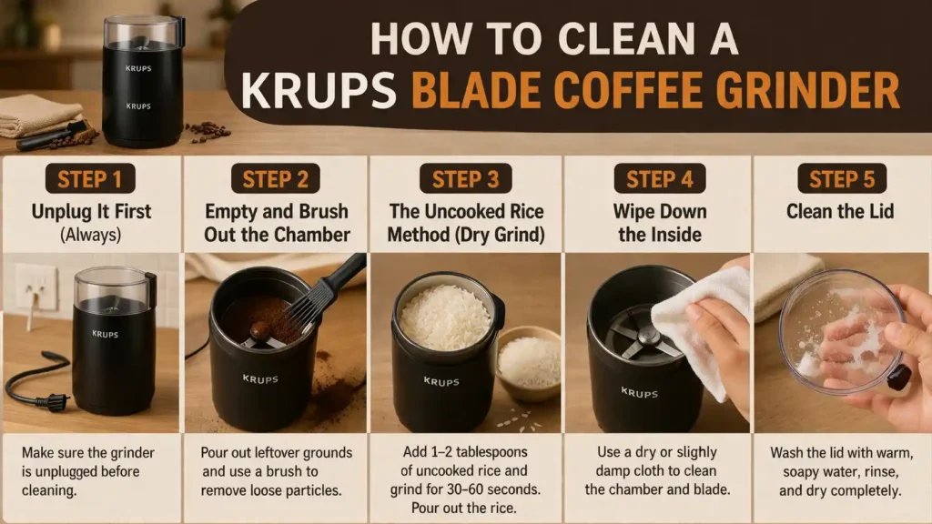 How to Clean a Krups Blade Coffee Grinder