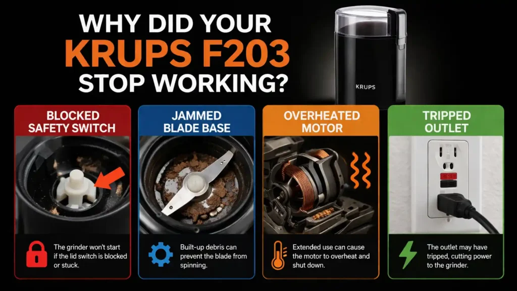 Why did your Krups F203 stop working