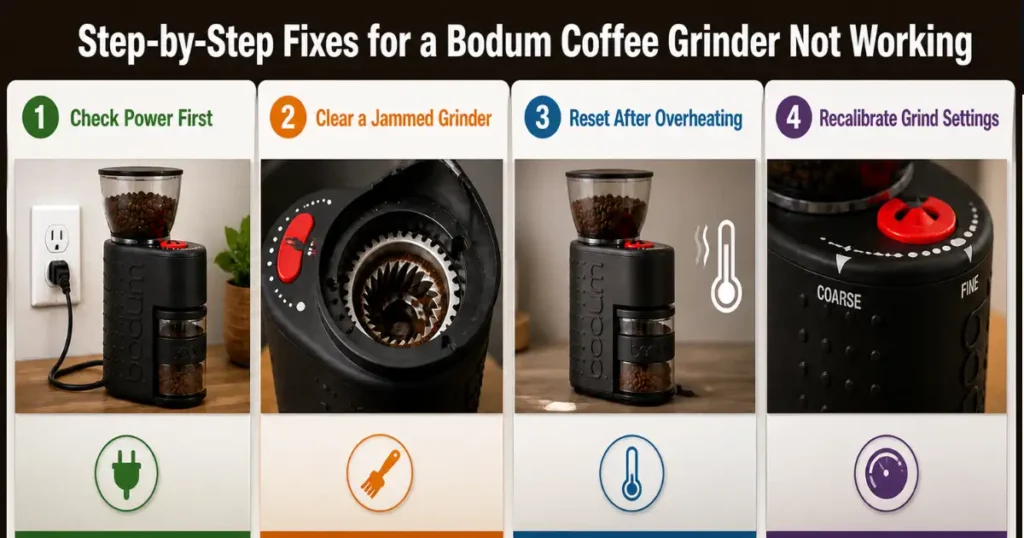 Fixes for a Bodum Coffee Grinder Not Working