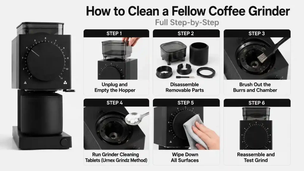 How to Clean Fellow Coffee Grinder — Full Step-by-Step