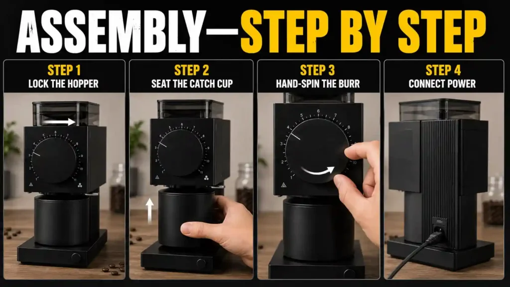 How to Set Up Your Fellow Coffee Grinder step by step