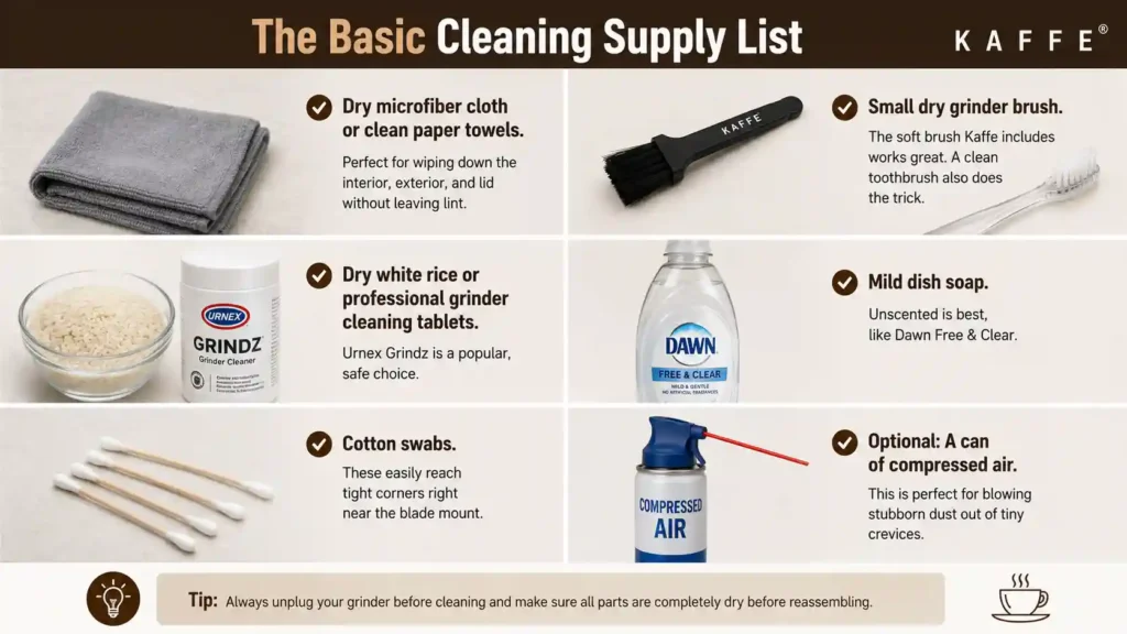 The Basic Cleaning Supply List - kaffe coffee grinder