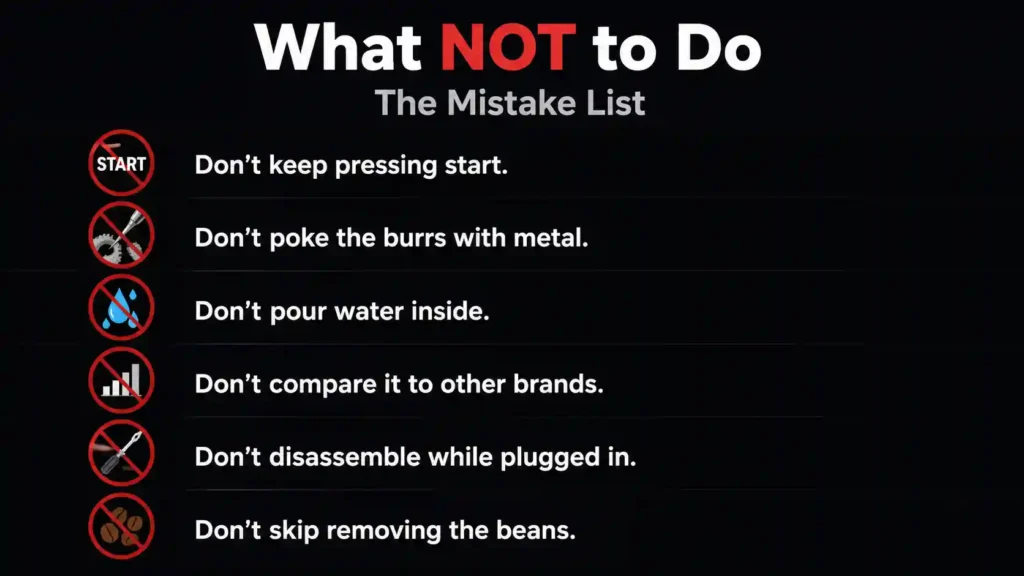 What NOT to Do (The Mistake List)