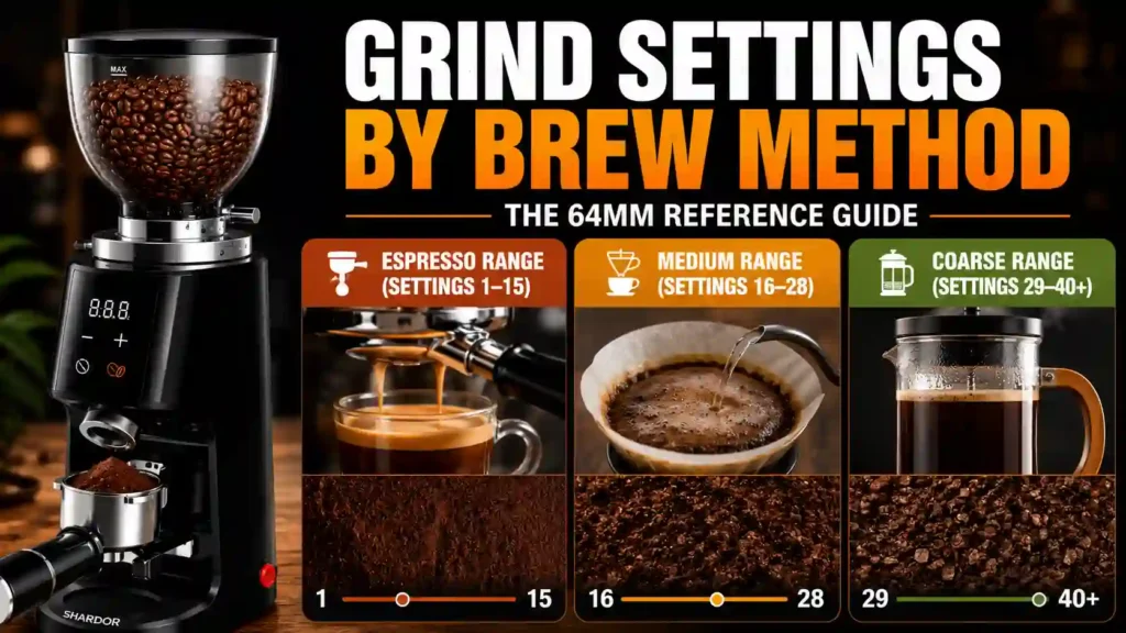 Grind Settings by Brew Method — The 64mm Reference Guide
