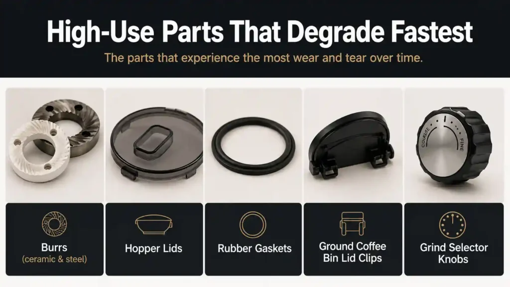 High-Use Parts That Degrade Fastest