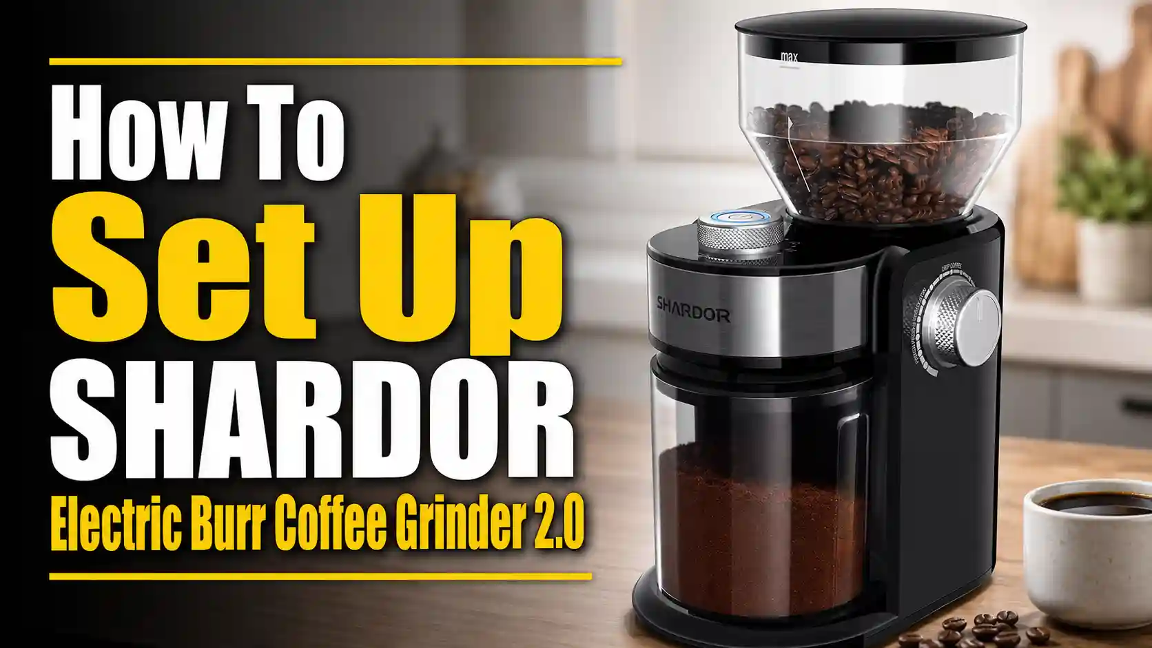 How To Set Up SHARDOR Electric Burr Coffee Grinder 2.0 (First-Use Guide)