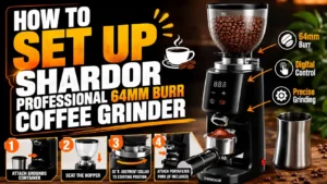 How To Set Up SHARDOR Professional 64mm Burr Coffee Grinder in 15 Minutes