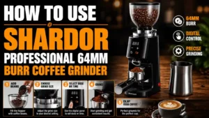 How To Use SHARDOR Professional 64mm Burr Coffee Grinder (Daily Operation Guide)