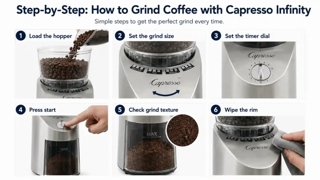 How to Grind Coffee with Capresso Infinity