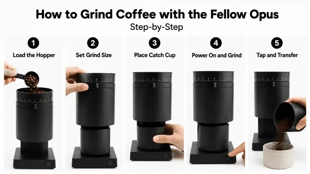How to Grind Coffee with the Fellow Opus