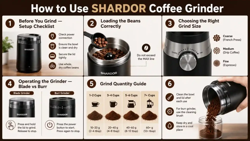 SHARDOR Coffee Grinder