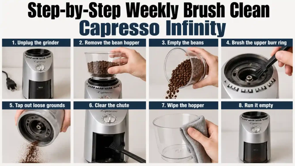 Step-by-Step Weekly Brush Clean