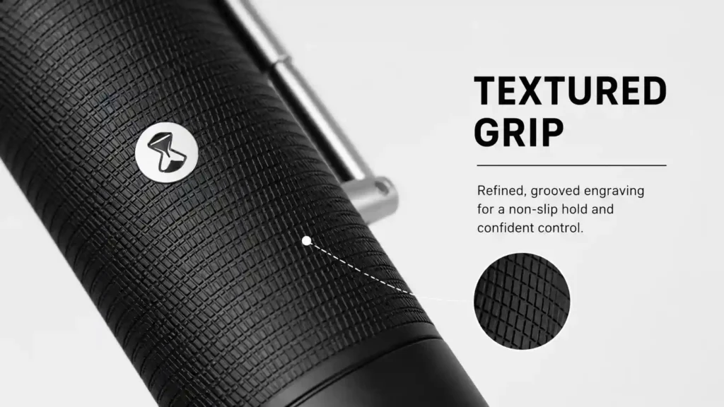 Grooved anti-slip texture on TIMEMORE C5 Pro body
