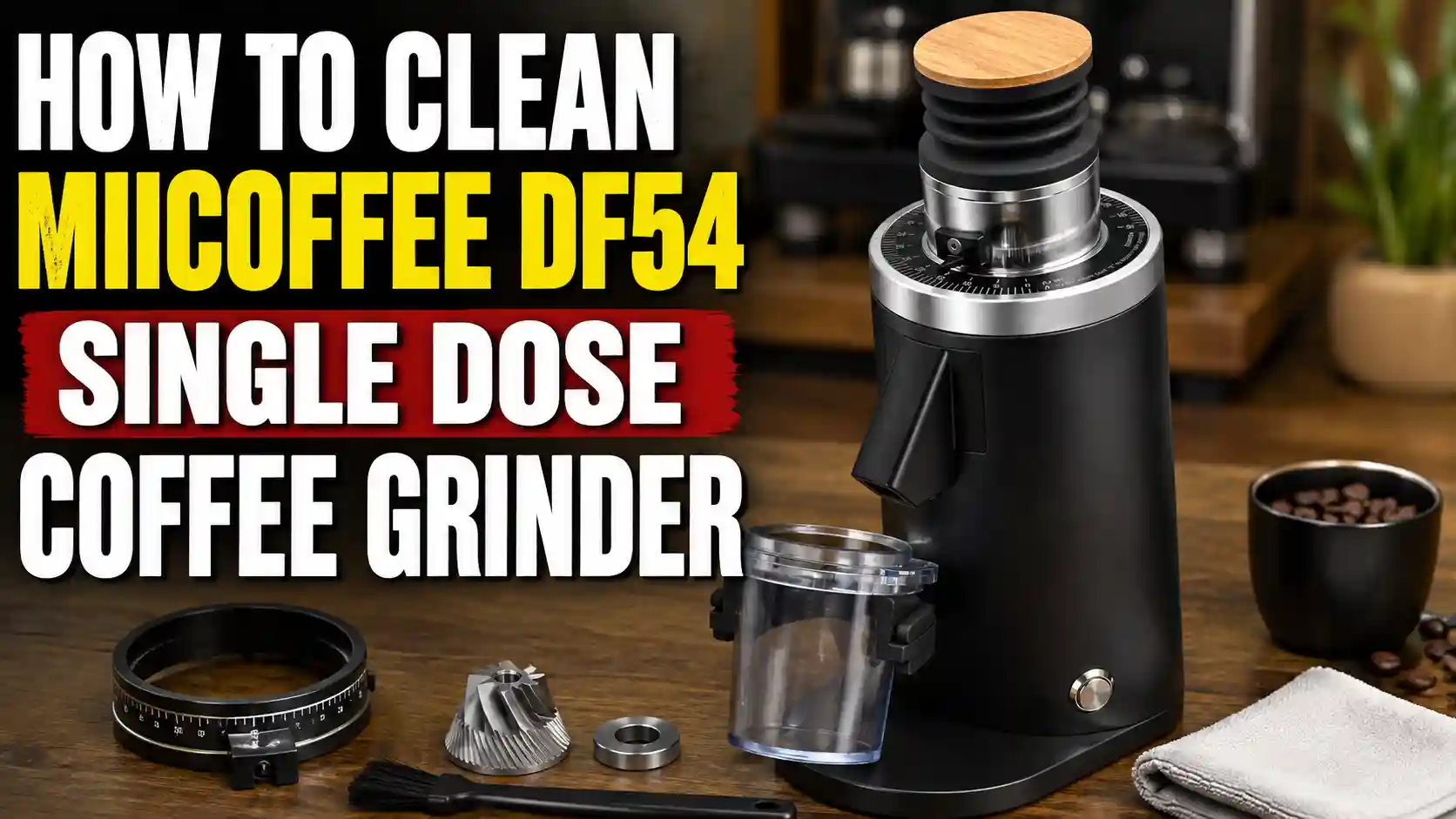 How to Clean a MiiCoffee DF54 Single Dose Coffee Grinder (Burr Chamber, Exit Chute & Dosing Cup)