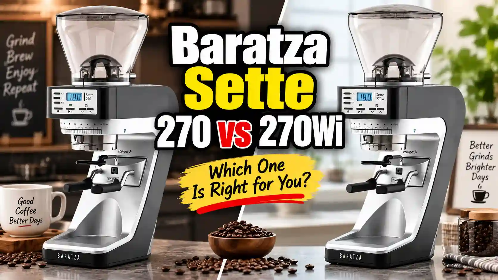 Baratza Sette 270 vs 270Wi: Which One Belongs on Your Counter?