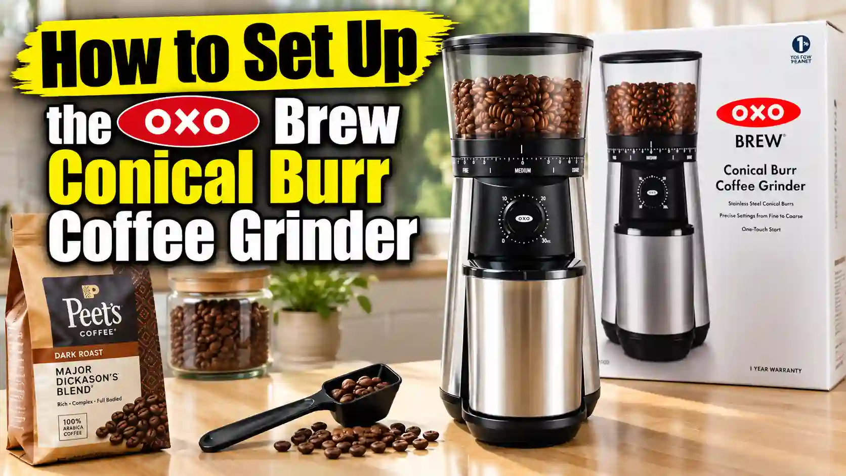 How to Set Up the OXO Brew Conical Burr Coffee Grinder (Step-by-Step)